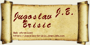Jugoslav Brisić vizit kartica